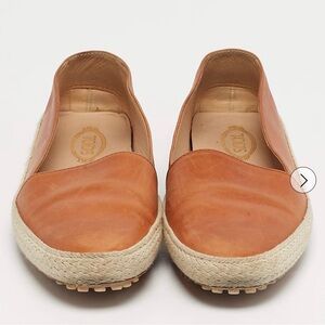 Tod's Women's Brown Leather Espadrilles